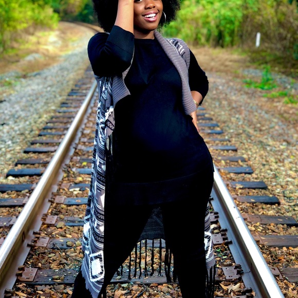 Printed Duster Sweater - Picture 5 of 5